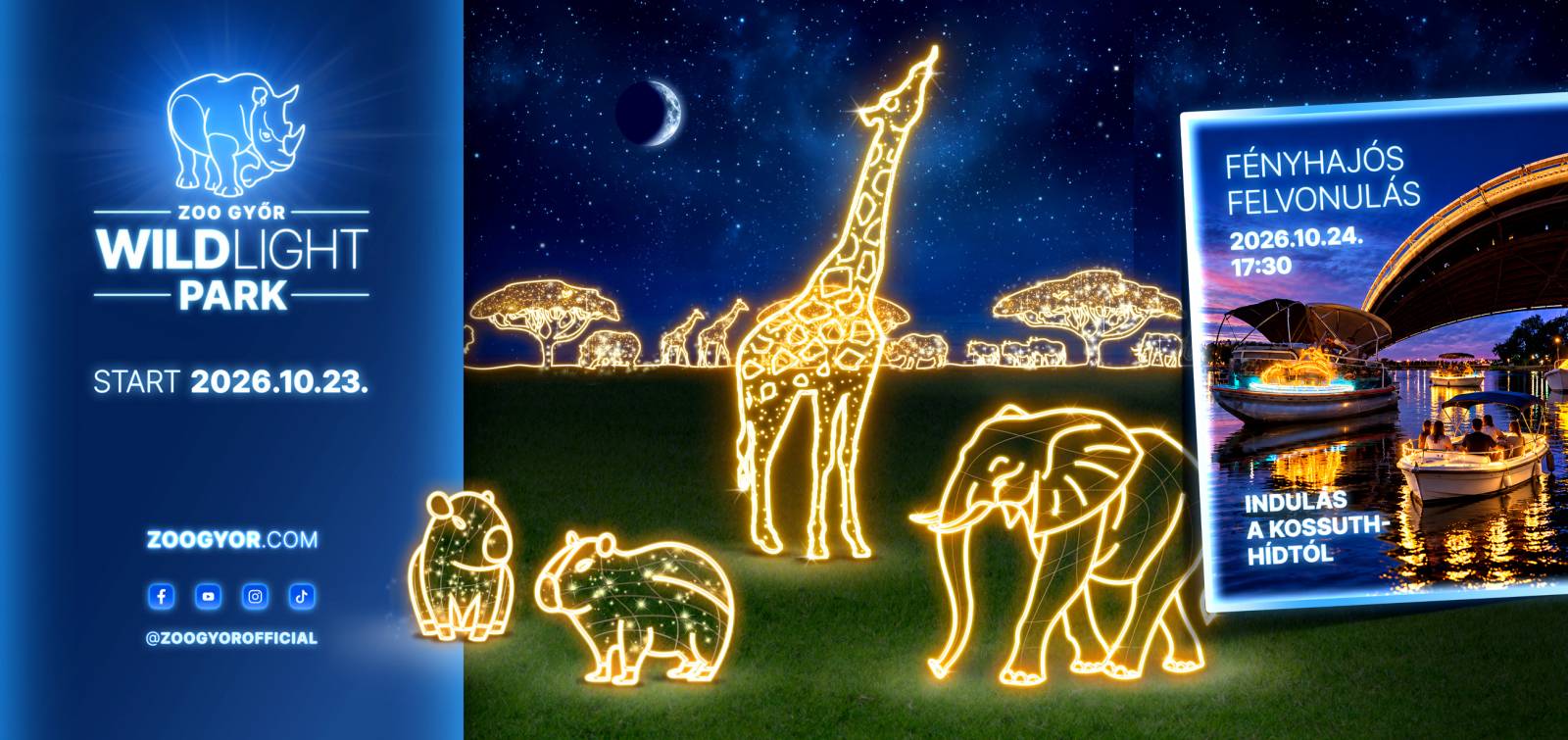 Újra nyit a Zoo Győr Wild Light Park a Győri állatkertben